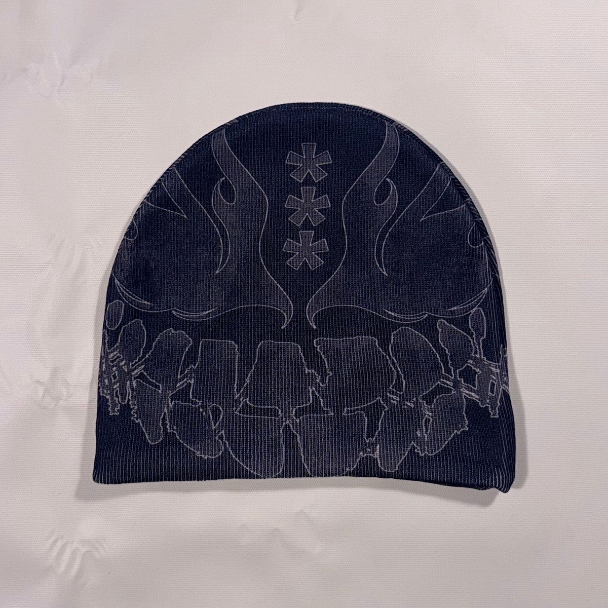 BLACK FLAME BEANIE.*
