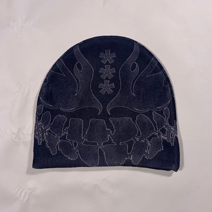 BLACK FLAME BEANIE.*