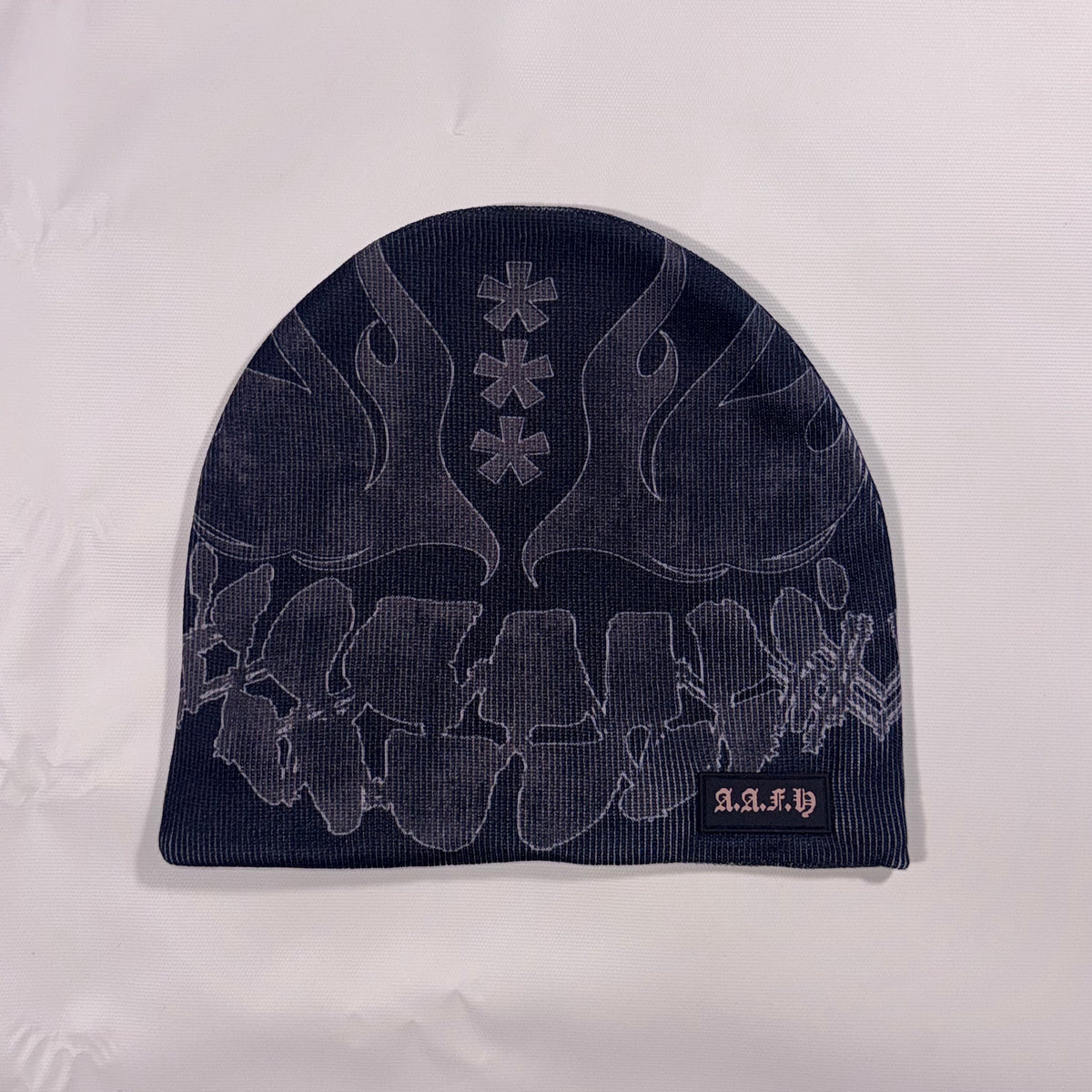 BLACK FLAME BEANIE.*