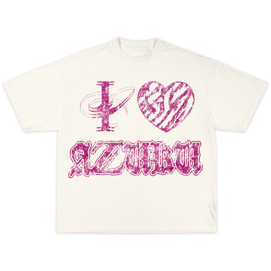 I LOVE AZUKU 2 - (OFF WHITE - MAGENTA)
